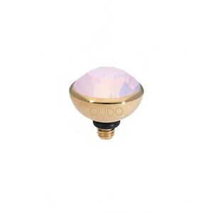 NEW QUDO women's bottone ring topper in rose opal